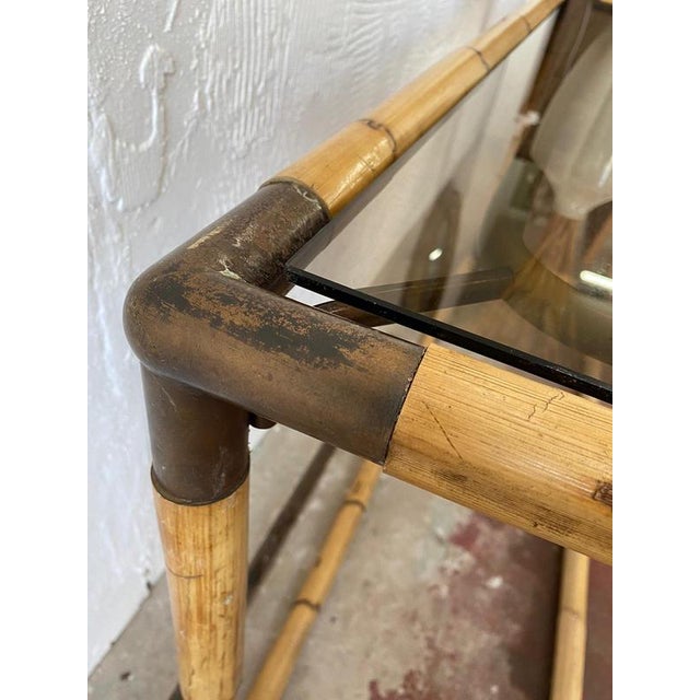 Italian Mid-Century Modern Bamboo Coffee Table from Banci, 1970s For Sale - Image 9 of 11