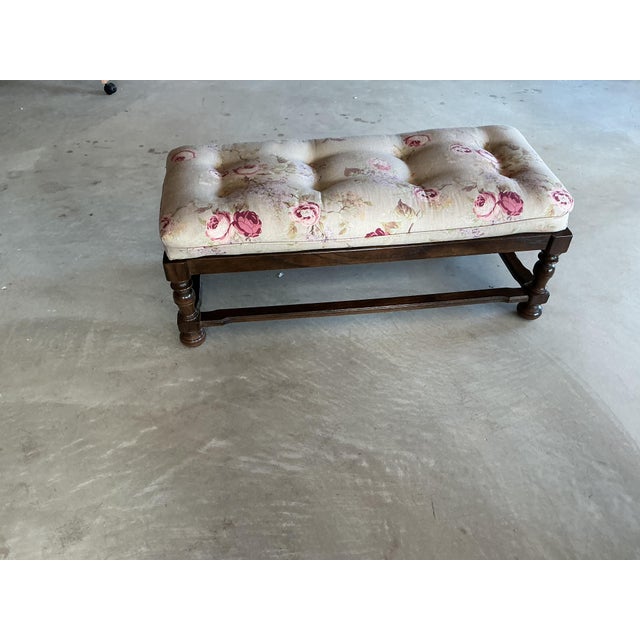 Ethan Allen bench. This is in excellent condition. It has been re-upholstered but it has had very, very little use....