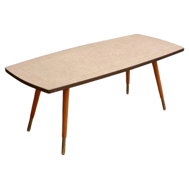 Ceramic Mosaic Side Table with Gold Elements by Berthold Muller, 1950s For Sale