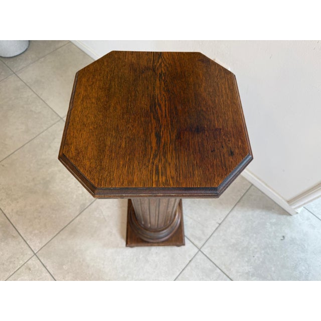 Pedestal in Walnut For Sale - Image 5 of 8