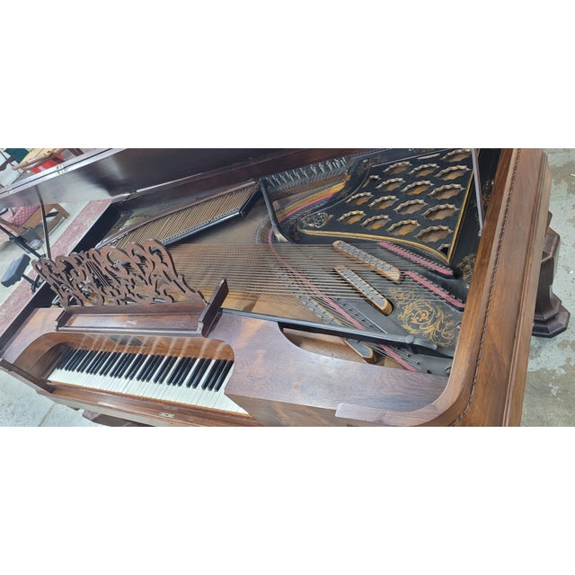 Wood Circa 1860 Steinway Solid Rosewood Large Square Piano For Sale - Image 7 of 17