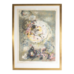 Limited Edition Abstract Lithograph by Francois Chapuis