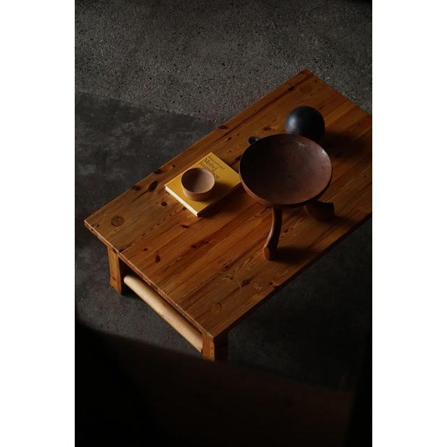Mid-Century Rectangular Pine Coffee Table by Uno & Östen Kristiansson, 1970s For Sale - Image 3 of 14