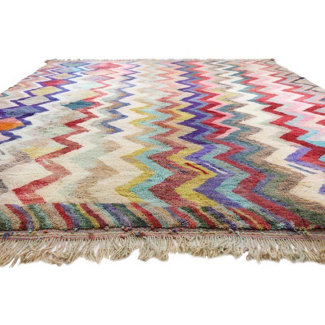 Contemporary Missoni Style Moroccan Berber Rug 10′6″ × 13′4″ Chairish