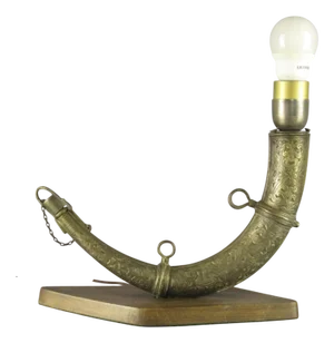 Bronze Horn Table Lamp, 1960s