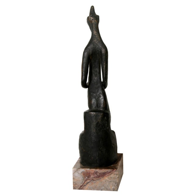 Praying Woman, Modern Bronze Sculpture For Sale - Image 4 of 6