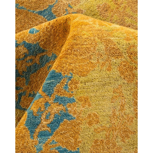 Textile Mogul Hand-Knotted Area Rug - Green, 11' 9" x 12' 3" For Sale - Image 7 of 8