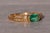 Gold The Now: Natural Emerald and Diamond Ring in Yellow Gold For Sale - Image 8 of 11