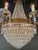 Antique Empire Style Brass Crystal Chandelier Neoclassical European Basket For Sale - Image 6 of 11