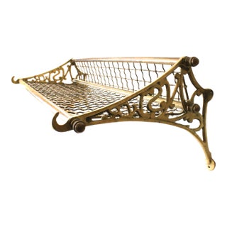 1920's English Pullman Luggage Rack, 28.5" Lgth, Unlaquered Finish For Sale