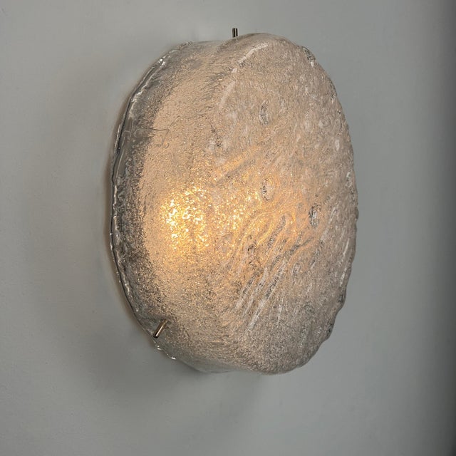 Large Wall Light in Heavy Glass by RZB-Leuchten, Germany, 1970s For Sale - Image 8 of 10