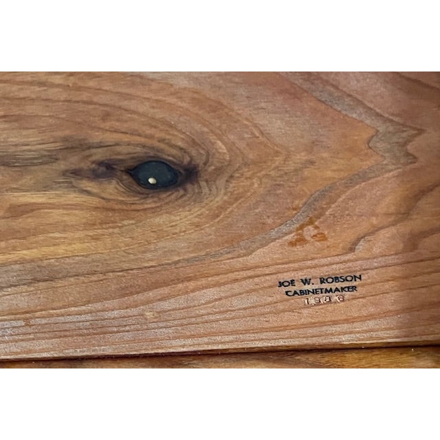 American Vintage Shaker Style Cherry Wood Basket Made by Joe W Robson For Sale - Image 3 of 6