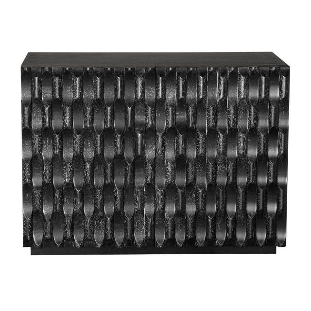 The walnut Alameda Sideboard features intricate hand-carved embellishments. Finished with a rich, hand-applied Black...