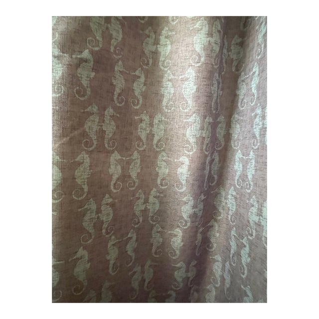 Unique Gray Blue Nautical Seahorse Shower Curtain For Sale