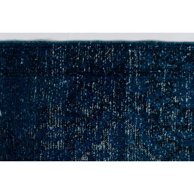 Dark Blue Vintage Anatolian Carpet For Sale - Image 9 of 10