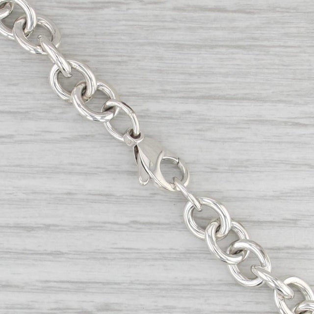 Tiffany and Co. 1990s Engravable Tiffany Id Heart Tag Necklace Sterling Silver 16" Cable Chain For Sale - Image 4 of 7