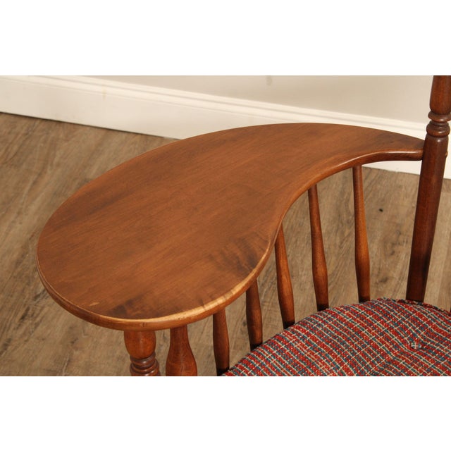 Heywood Wakefield Pair of Maple Windsor Writing Chairs For Sale - Image 11 of 12