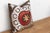 Boho Chic 16" Sq Embroidered Palmette Suzani Pillow Cover For Sale - Image 3 of 8