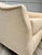 Textile Pair of Vintage Curved Barrel Chairs in Pale Apricot Linen Blend For Sale - Image 7 of 16