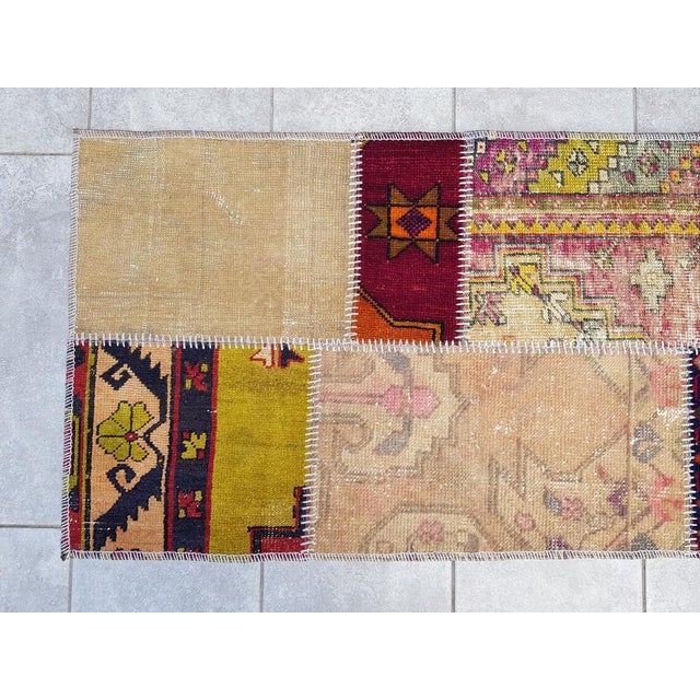 Tan Colour Oushak Mid 20th CenturyRunner For Sale - Image 10 of 10