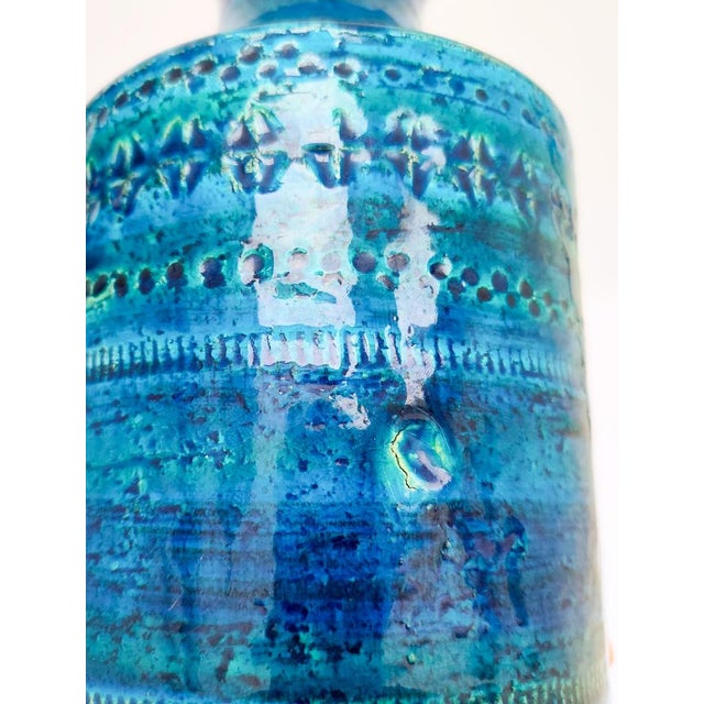 Blue Vintage Space Age Ceramic Vase by Aldo Londi, 1970s For Sale - Image 8 of 10