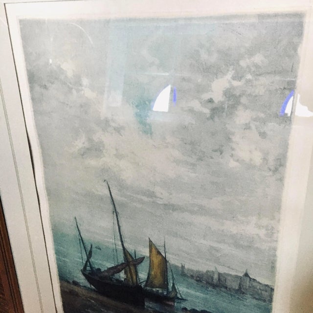 20th Century Manuel Robbe Aka: Alphonse Lafitte Aquatint, "Bateaux Échoués" For Sale - Image 4 of 9