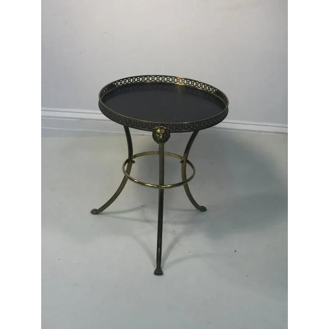 Italian Italian Lion Head Tole Table For Sale - Image 3 of 10