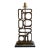 Currey & Company Mod Geometric Aged Brass Table Lamp For Sale