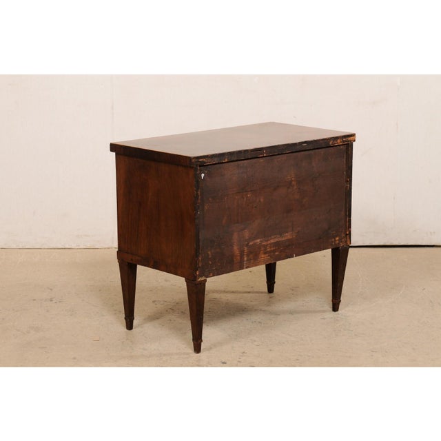 Brown Italian Chest W/ Bookmatch Veneers, 1960's For Sale - Image 8 of 11