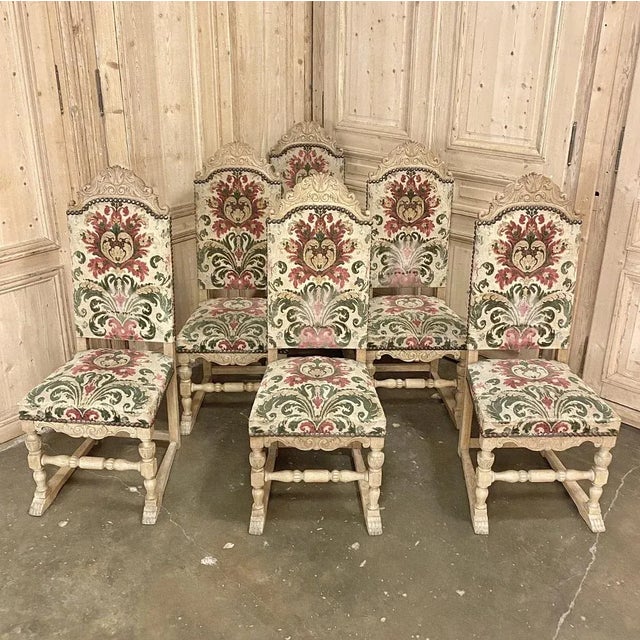 Set of 6 Mid-Century Renaissance Revival Dining Chairs For Sale - Image 13 of 13