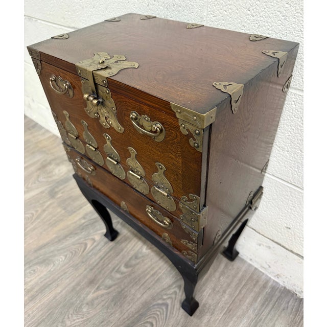 Vintage Korean Bandaji Style Chest Cabinet For Sale - Image 4 of 13