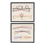 Abstract Mixed Medium-On-Paper by Philip Renteria (1973) For Sale