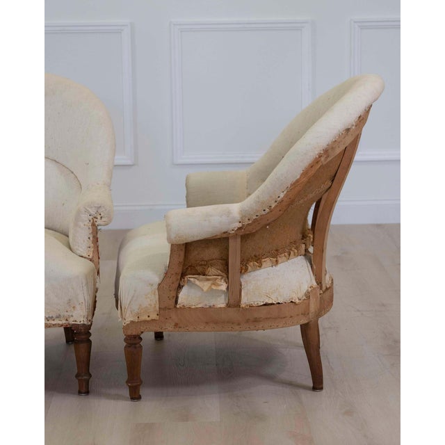 Pair of 20th Century French Chairs, Ready to Upholster For Sale - Image 4 of 13
