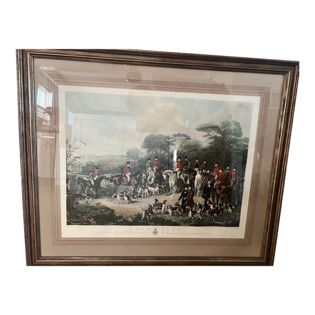 Antique 1840 “The Bury Hunt” Hand-Colored Engraving — Proof Impression, Agar/Maiden/Bromley/Zanetti For Sale