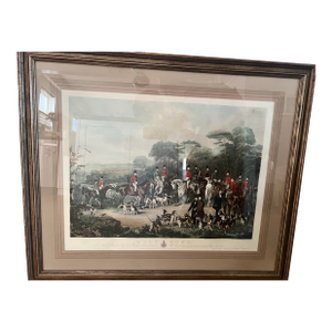 Antique 1840 “The Bury Hunt” Hand-Colored Engraving — Proof Impression, Agar/Maiden/Bromley/Zanetti