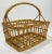 Vintage woven rattan bottle caddy. Substantial handle. Holds 6 bottles or tall glasses. Doubles nicely as caddy for...