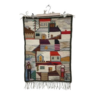 Decorative Wall Tapestry by Piotr Grabowski, 1970s. For Sale