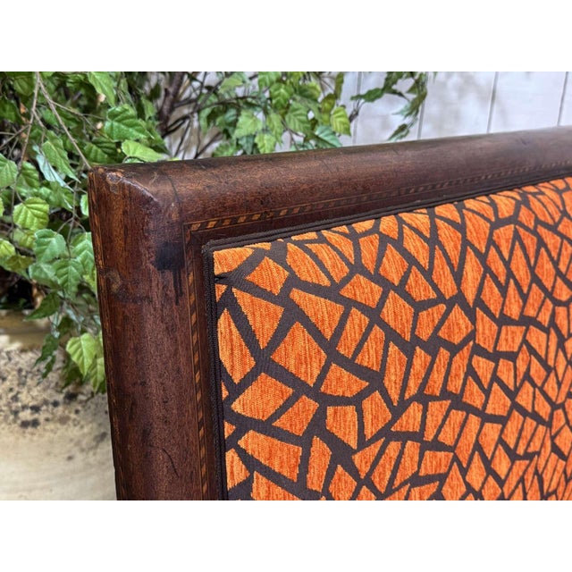 Bistro Bench in Upholstery and Fabric, 1930s For Sale - Image 9 of 14