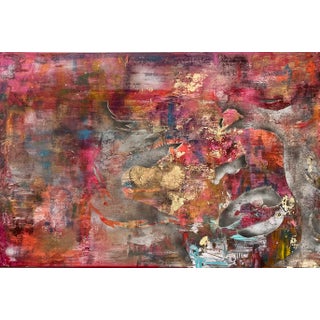 "Kiss of Life" Mixed Media Painting by Rajan Seth For Sale