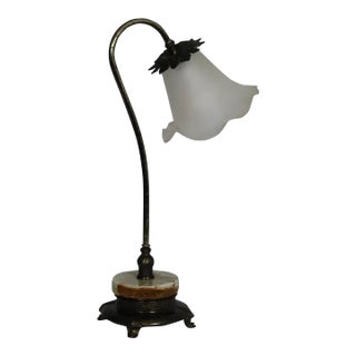 1930s Art Nouveau Bronze Finish Accent Lamp For Sale