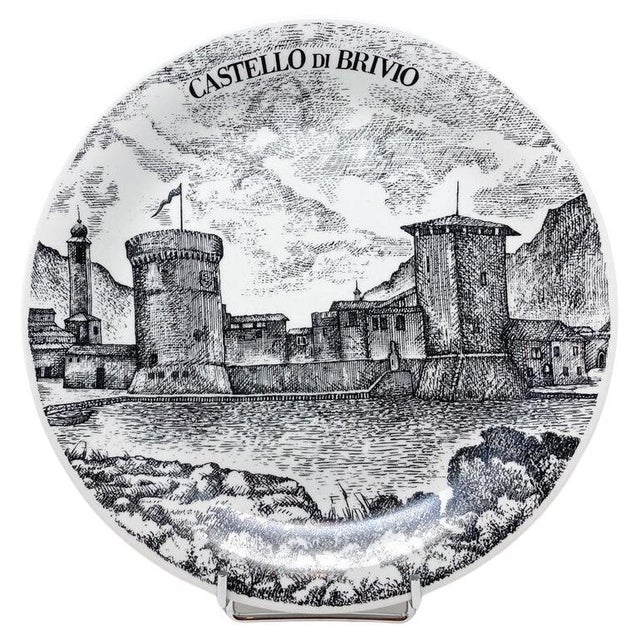 1950s Mid-Century Modern Plate by Fornasetti, Italy, 1950s For Sale - Image 5 of 5