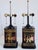Mid-Century Frederick Cooper of Chicago Tole painted British tea canisters converted in table lamps. Featuring Asian...