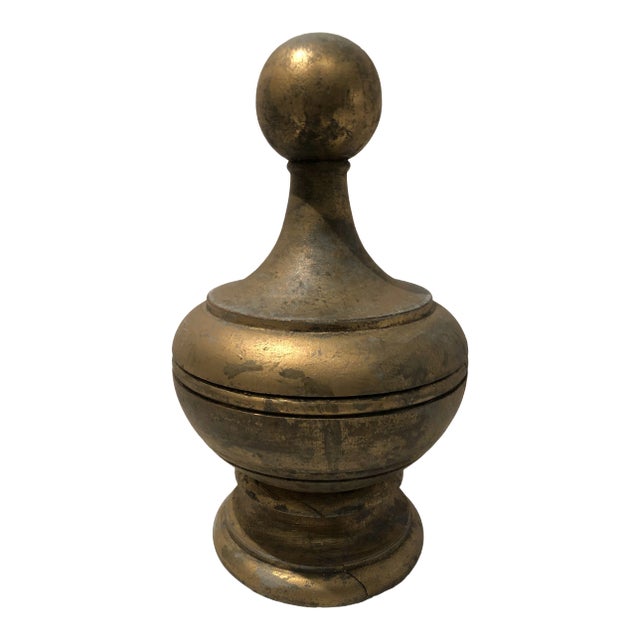 Vintage Decorative Gold Finial For Sale