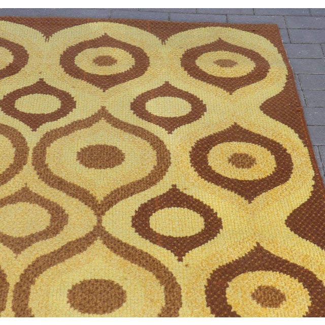 Large Space Age Rug with Pattern, 1970s For Sale - Image 6 of 12
