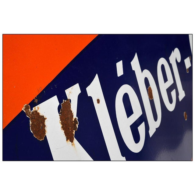 Kleber Colombes Enamel Advertising Sign For Sale - Image 3 of 4