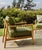 Wood Outdoor Teak & Fern Green Arm Chair For Sale - Image 7 of 7