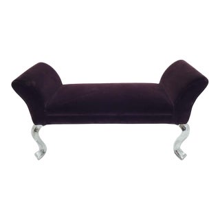 Vintage Modern Purple Bedroom Bench For Sale