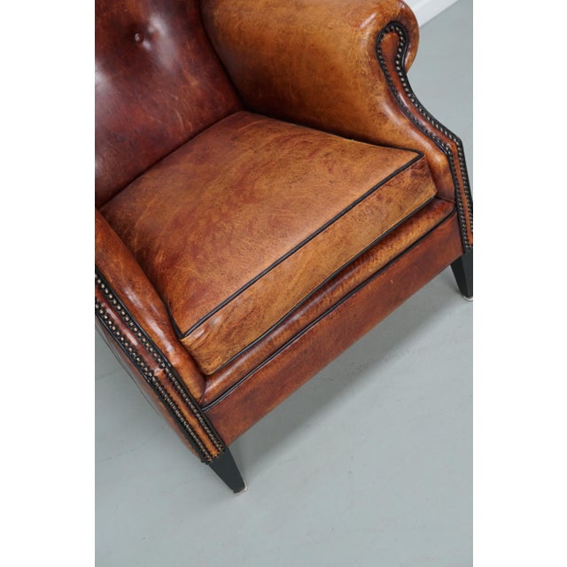 Vintage Dutch Club Chair in Cognac Leather, 1970s For Sale - Image 6 of 18