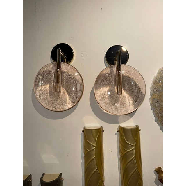 Pink Murano Glass "Lollipop" Sconces - a Pair For Sale In Dallas - Image 6 of 6