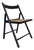 Scandinavian Black Wood and Rattan Folding Chair from Ikea / Eno, Ukraine, 1993 For Sale